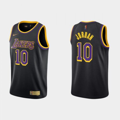 6864678f75a07_1 Men's Los Angeles Lakers #10 Deandre Jordan Black Stitched Jersey