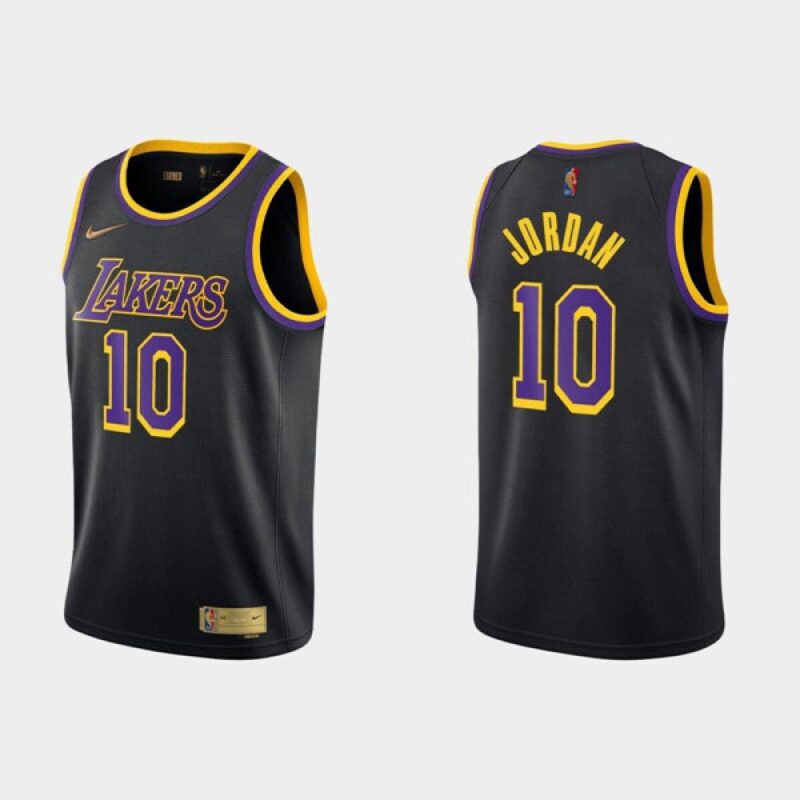 6864678f75a07_1 Men's Los Angeles Lakers #10 Deandre Jordan Black Stitched Jersey