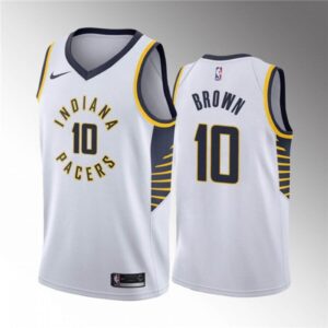 686467cb2134e_1 Men's Indiana Pacers #10 Kendall Brown White Association Edition Stitched Basketball Jersey