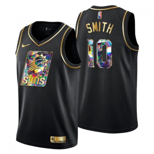 686467d9dcf7f_1 Men's Phoenix Suns #10 Jalen Smith 2021/22 Black Golden Edition Diamond Logo 75th Anniversary Stitched Basketball Jersey
