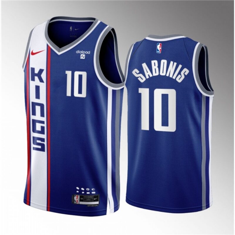 686467e163c9b_1 Men's Sacramento Kings #10 Domantas Sabonis Blue 2023/24 City Edition Stitched Basketball Jersey