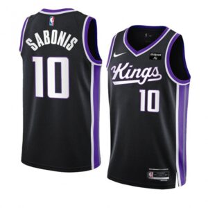 686467e52725c_1 Men's Sacramento Kings #10 Domantas Sabonis Black 2023/24 Icon Edition Swingman Stitched Basketball Jersey