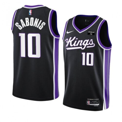 686467e52725c_1 Men's Sacramento Kings #10 Domantas Sabonis Black 2023/24 Icon Edition Swingman Stitched Basketball Jersey