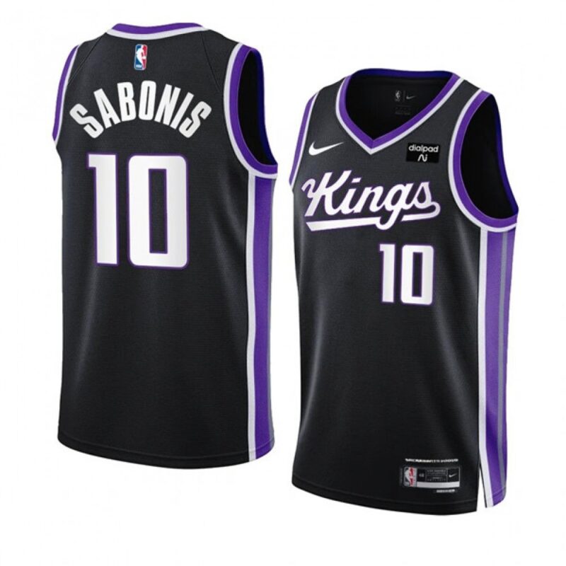686467e52725c_1 Men's Sacramento Kings #10 Domantas Sabonis Black 2023/24 Icon Edition Swingman Stitched Basketball Jersey