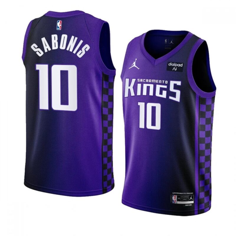 686467ec55ff7_1 Men's Sacramento Kings #10 Domantas Sabonis Purple 2023/24 Statement Edition Swingman Stitched Basketball Jersey
