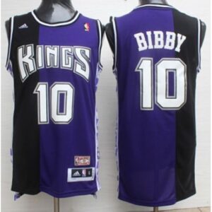 686467f71d6b3_1 Kings #10 Mike Bibby Purple/Black Throwback Stitched NBA Jersey