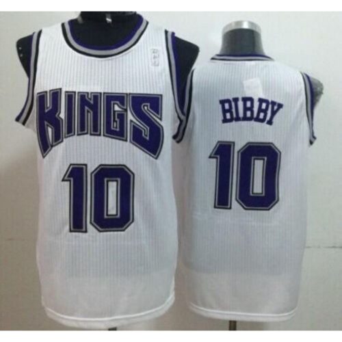 686467fad8d63_1 Kings #10 Mike Bibby White Throwback Stitched NBA Jersey