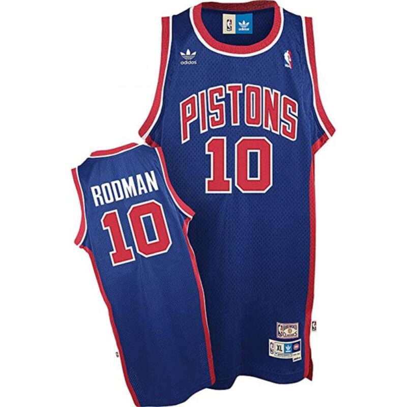 6864680a8005c_1 Men's Detroit Pistons #10 Dennis Rodman Navy Throwback Stitched Jersey