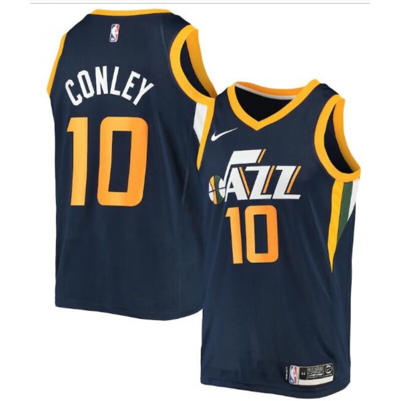 686468198a0e6_1 Men's Utah Jazz #10 Mike Conley Navy Icon Edition Swingman Stitched Jersey