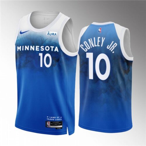 6864683a4bea7_1 Men's Minnesota Timberwolves #10 Mike Conley Jr. Blue 2023/24 City Edition Stitched Jersey
