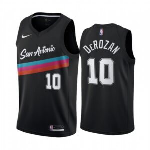 6864685b201b7_1 Men's San Antonio Spurs #10 DeMar DeRozan 2020 Black City Edition Stitched Jersey