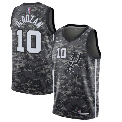 6864685e95fb1_1 Men's San Antonio Spurs #10 DeMar DeRozan Camo 2019 City Edition Stitched NBA Jersey