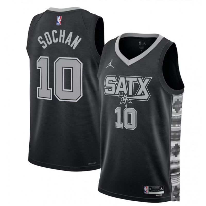 686468659801a_1 Men's San Antonio Spurs #10 Jeremy Sochan Black 2022/23 Statement Edition Stitched Basketball Jersey