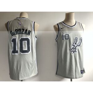 686468695293e_1 Men's San Antonio Spurs #10 DeMar DeRozan Gray NBA Swingman Stitched Jersey