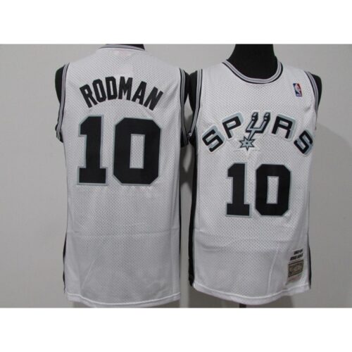 68646870695e2_1 Men's San Antonio Spurs #10 Dennis Rodman 1983-84 White Throwback Stitched Jersey