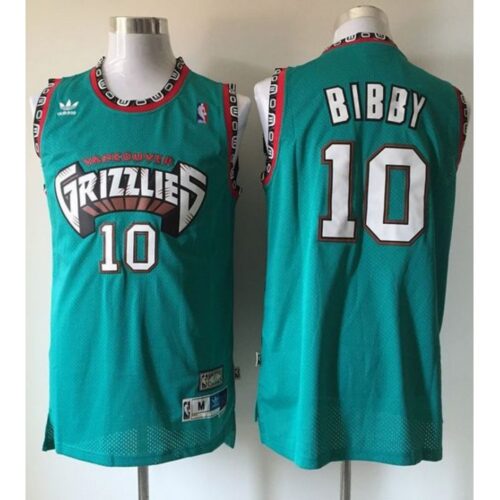 686468a97ced4_1 Grizzlies #10 Mike Bibby Green Throwback Stitched NBA Jersey
