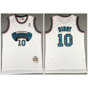 686468b4688bf_1 Men's Memphis Grizzlies #10 Mike Bibby White 1998-99 Throwback Stitched Jersey