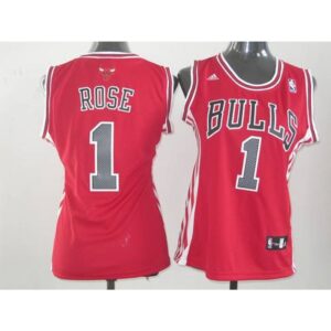 686468f10b364_1 Bulls #1 Derrick Rose Red Women's Road Stitched NBA Jersey