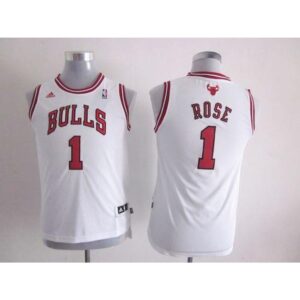 68646907575d1_1 Bulls #1 Derrick Rose White Stitched Youth NBA Jersey