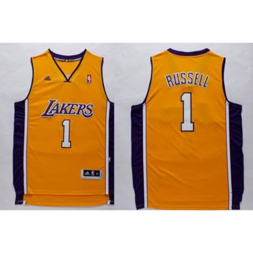 6864692be4413_1 Lakers #1 D'Angelo Russell Yellow Stitched NBA Jersey