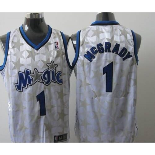 6864693a8183b_1 Magic #1 Tracy Mcgrady White Star Limited Edition Stitched NBA Jersey