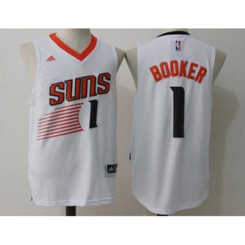 686469612ef6a_1 Men's Phoenix Suns #1 Devin Booker White Stitched Basketball Jersey