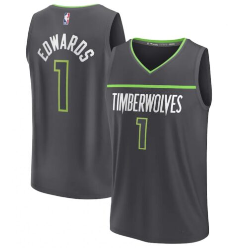 68646989c7f32_1 Youth Minnesota Timberwolves #1 Anthony Edwards 2021/22 Statement Edition Swingman Stitched Jersey
