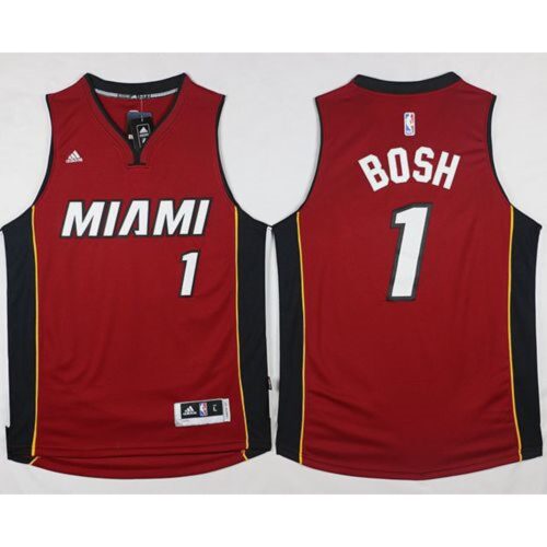686469a9d5140_1 Heat #1 Chris Bosh Stitched Red NBA Jersey