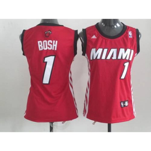 686469d774eaa_1 Heat #1 Chris Bosh Red Women's Alternate Stitched NBA Jersey