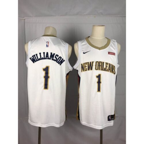 686469e0b1c9d_1 Men's New Orleans Pelicans #1 Zion Williamson White Stitched NBA Jersey