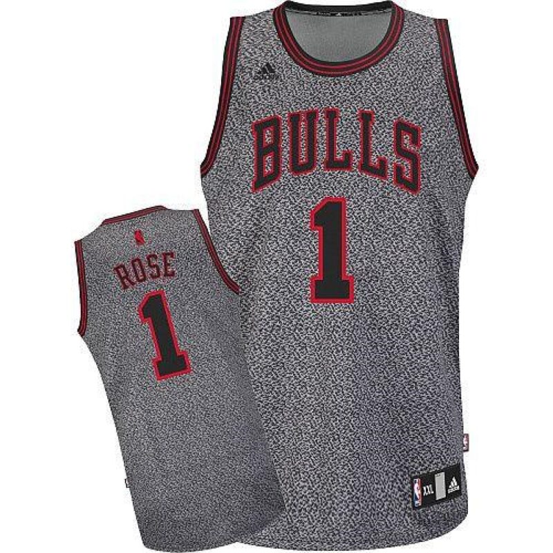 68646a1512fbd_1 Bulls #1 Derrick Rose Grey Static Fashion Stitched NBA Jersey