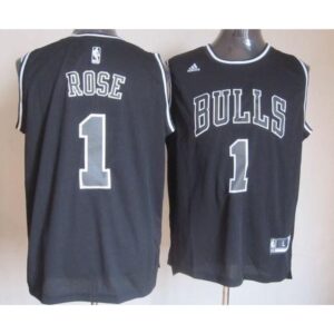 68646a2ddd42e_1 Bulls #1 Derrick Rose Black Shadow Stitched NBA Jersey