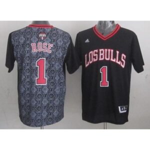 68646a317733f_1 Bulls #1 Derrick Rose Black New Latin Nights Stitched NBA Jersey