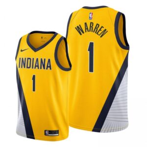 68646ac44b621_1 Men's Indiana Pacers #1 T.J. Warren Yellow Statement Edition Stitched Jersey