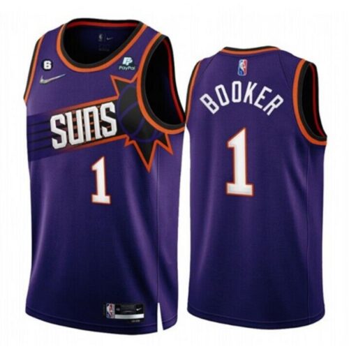 68646ad2e678b_1 Men's Phoenix Suns #1 Devin Booker 2022/23 Purple 75th Anniversary Icon Edition With NO.6 Patch Stitched Jersey