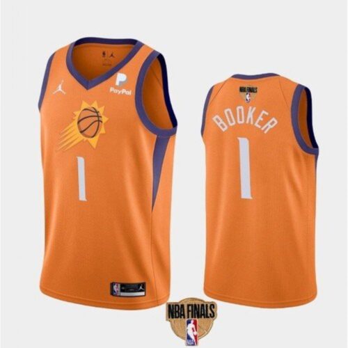 68646ae502b45_1 Men's Phoenix Suns #1 Devin Booker 2021 Orange Statement Finals Basketball Swingman Stitched Jersey