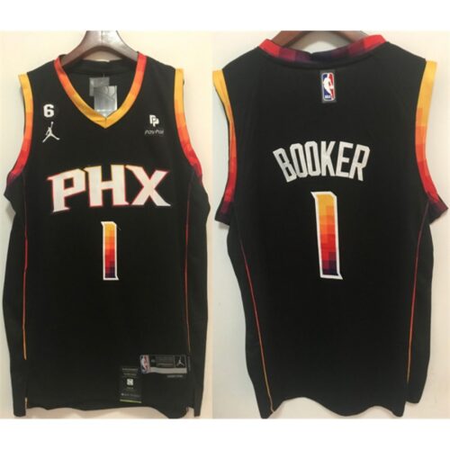 68646afa8a725_1 Men's Phoenix Suns #1 Devin Booker Black Stitched Basketball Jersey
