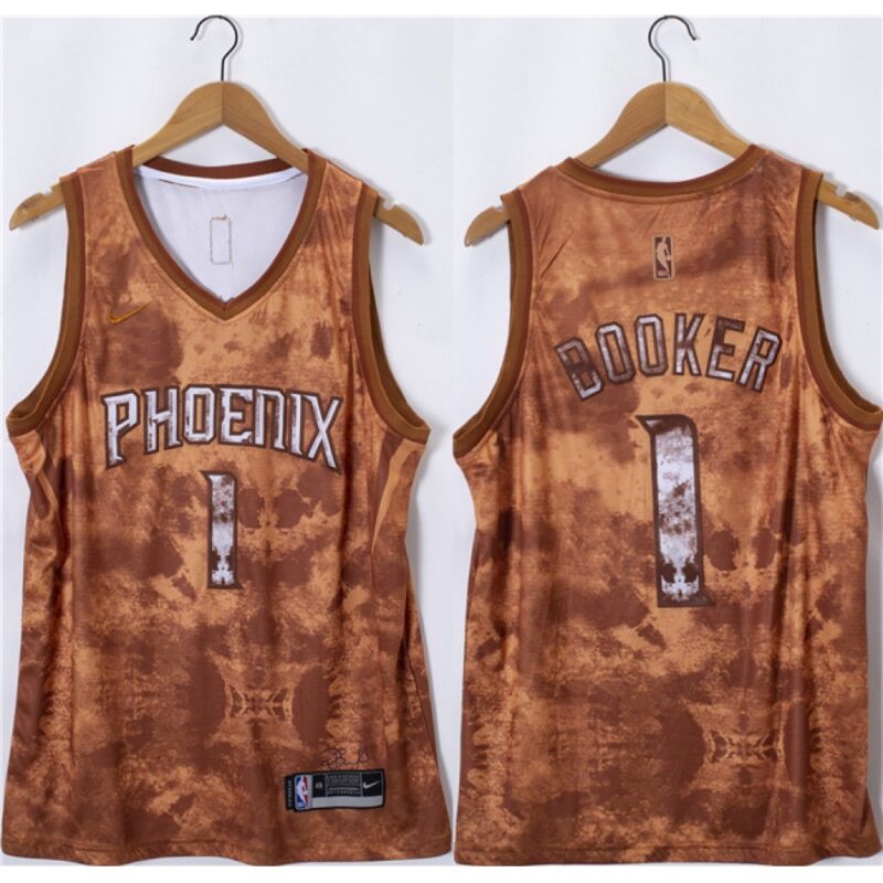 68646b08ba57b_1 Men's Phoenix Suns #1 Devin Booker Orange 2023 Select Series Stitched Basketball Jersey