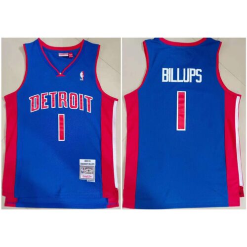 68646b2c977fb_1 Men's Detroit Pistons #1 Chauncey Billups 2003-04 Blue Throwback Stitched Jersey