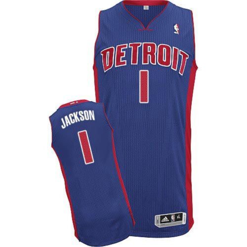 68646b304b27e_1 Pistons #1 Reggie Jackson Blue Stitched NBA Jersey