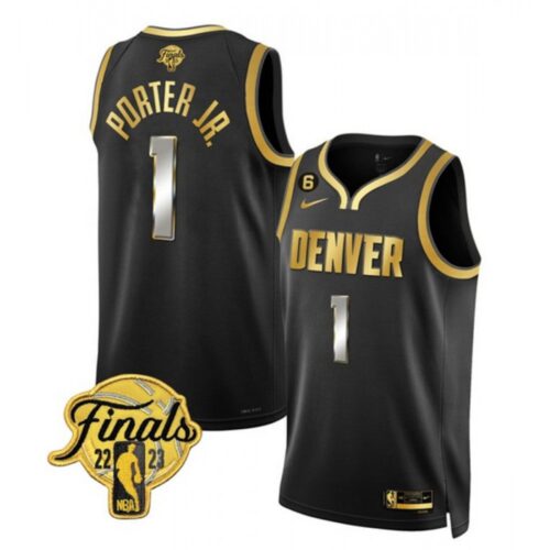 68646b7e8fbb9_1 Men's Denver Nuggets #1 Michael Porter Jr. Black Gold Edition 2023 Finals Collection With NO.6 Patch Stitched Basketball Jersey