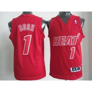 68646b9e51b0c_1 Heat #1 Chris Bosh Red Big Color Fashion Stitched NBA Jersey