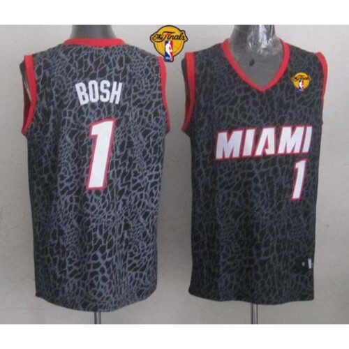 68646ba9d545e_1 Heat #1 Chris Bosh Black Crazy Light Finals Patch Stitched NBA Jersey
