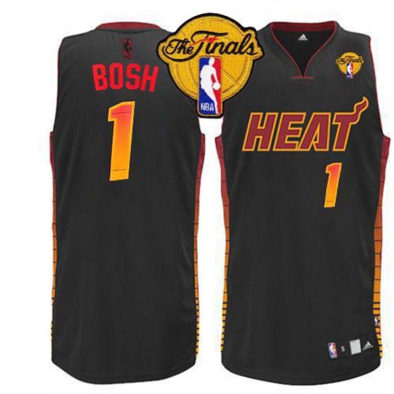 68646bcde5fa9_1 Heat #1 Chris Bosh Black Finals Patch Stitched NBA Vibe Jersey