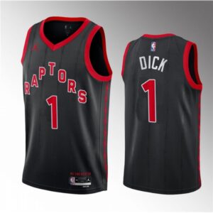 68646bfa588d7_1 Men's Toronto Raptors #1 Gradey Dick Black 2023 Draft Statement Edition Stitched Basketball Jersey