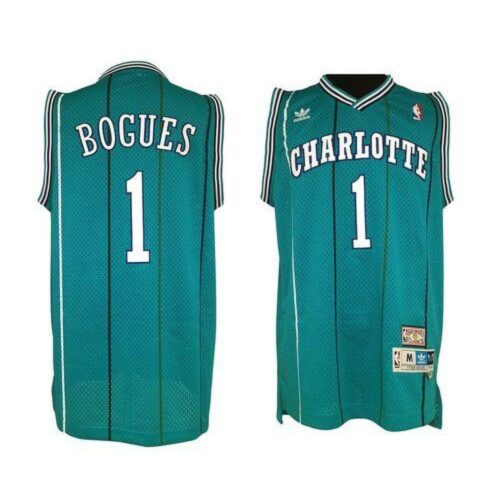 68646c27b13e9_1 Hornets #1 Muggsy Bogues Green Charlotte Hornets Stitched NBA Jersey