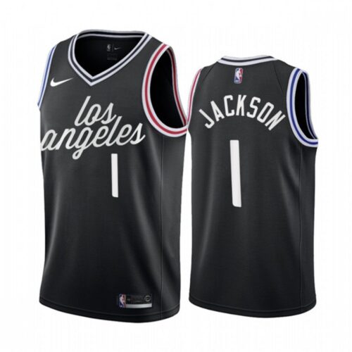 68646c2f6430a_1 Men's Los Angeles Clippers #1 Reggie Jackson 2022/23 Black City Edition Stitched Jersey