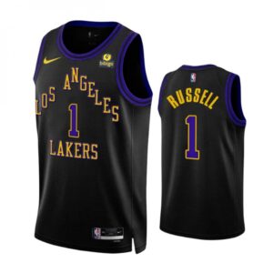 68646c7120419_1 Men's Los Angeles Lakers #1 D'Angelo Russell Black 2023/24 City Edition Stitched Basketball Jersey