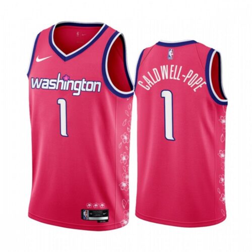68646d203b7e8_1 Men's Washington Wizards #1 Kentavious Caldwell-Pope 2022/23 Pink Cherry Blossom City Edition Limited Stitched Basketball Jersey