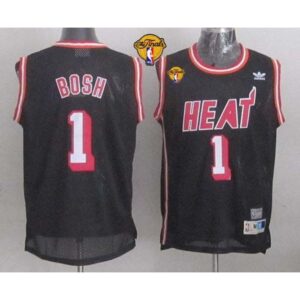 68646d3ad7d9c_1 Heat #1 Chris Bosh Black Hardwood Classics Nights Finals Patch Stitched NBA Jersey
